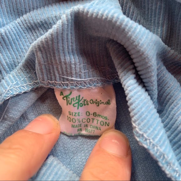 VINTAGE Infant corduroy overalls train embroidery - Picture 5 of 8